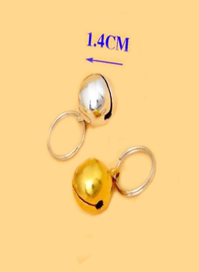 VOBRAMY 6Pcs small Bells,Pet Dogs and Cats Collar Bells,Pet Collar Accessories,1/2-Inch (3 gold + 3 silver) - Image 3